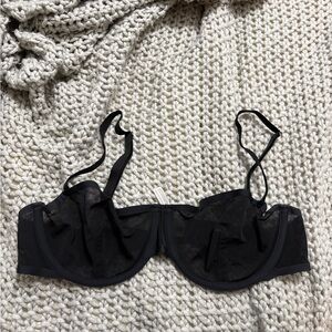 Urban Outfitters Black Sheer Bra